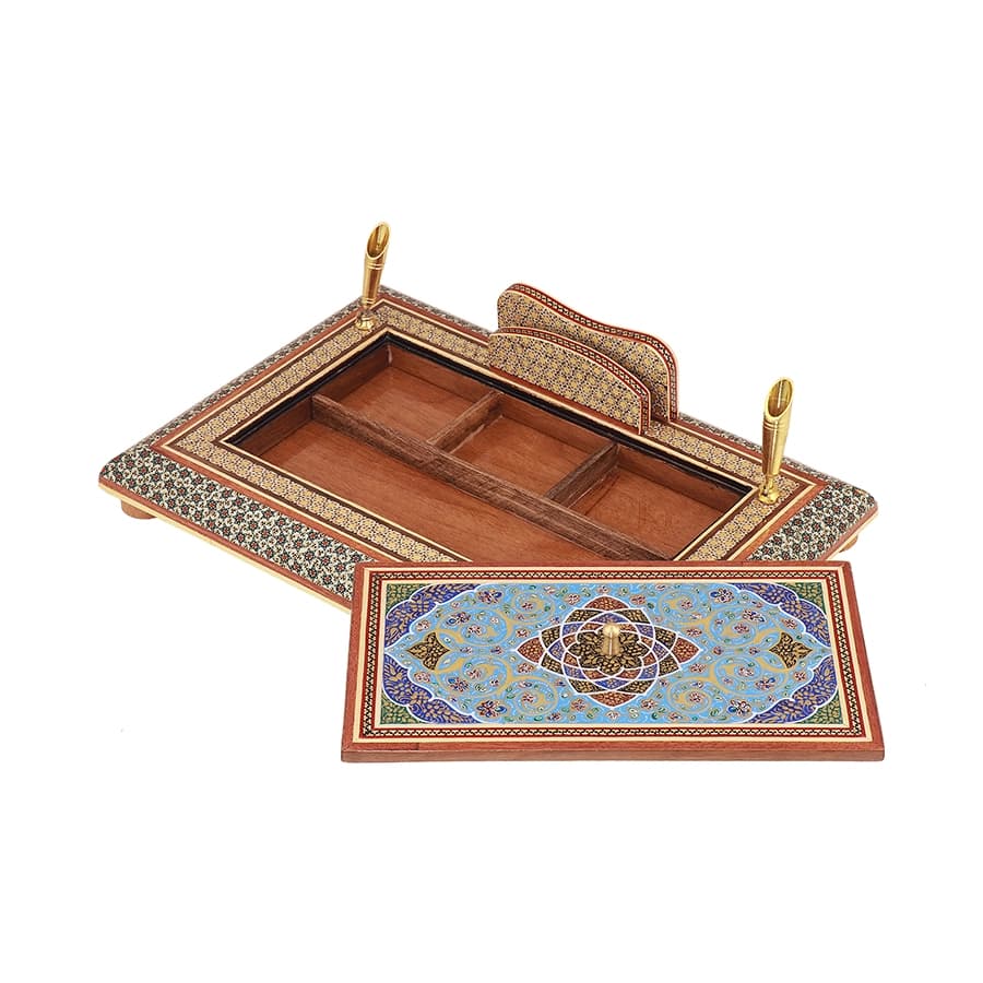 جاقلمی درب دار 20*30 خاتم نقاشی 01213 — تصویر ۲