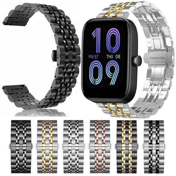 بند ساعت امیزفیت Amazfit Bip 3/3 Pro استیل 7Bead