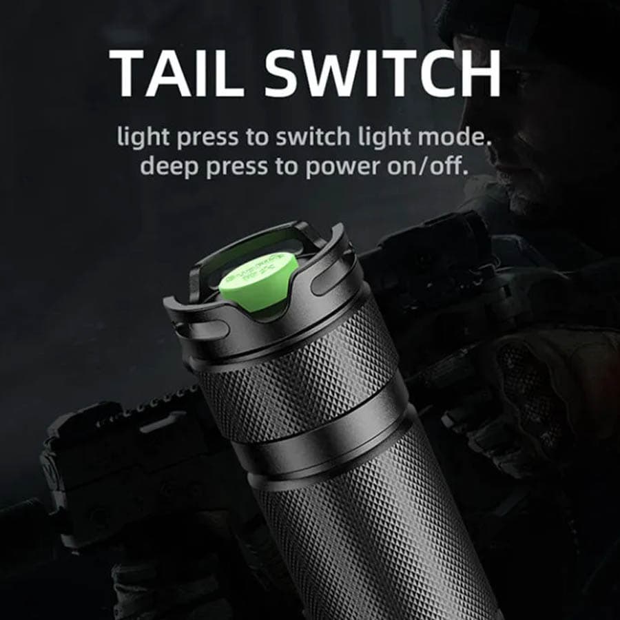 چراغ قوه قدرتمند ضدآب LED P90 — تصویر ۵