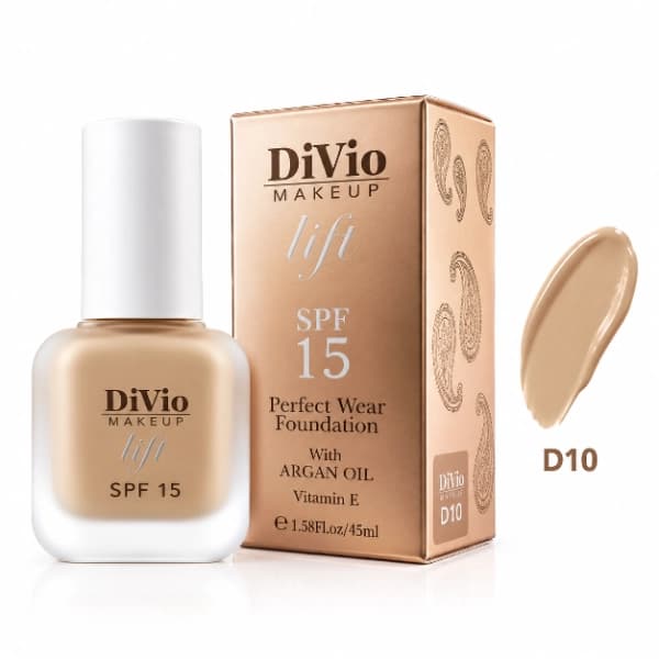 کرم پودر دیویو D10 مدل Lift Perfect Wear با SPF 15 و حجم 45 میلی‌لیتر
