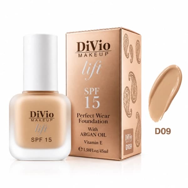 کرم پودر دیویو D09 مدل Lift Perfect Wear با SPF 15 و حجم 45 میلی‌لیتر