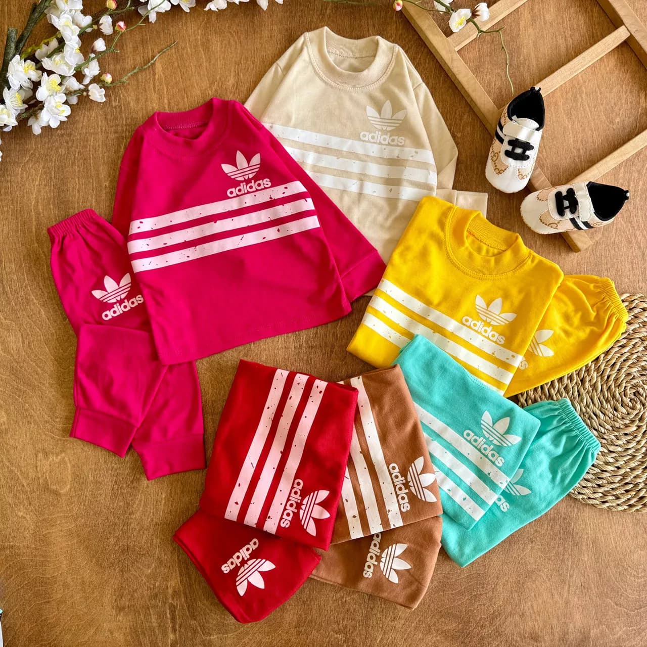 بلوز شلوار سه خط adidas (ایراددار) کد 6971-1
