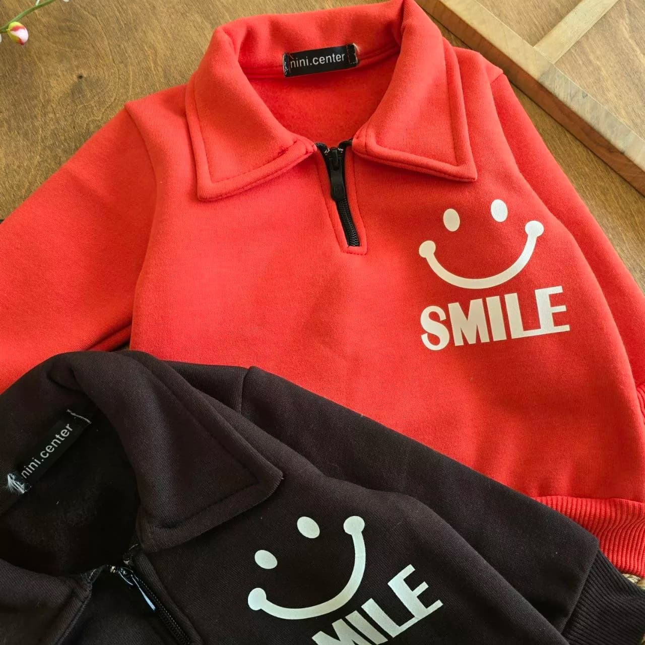 بلوز توکرکی یقه شکاری نیم زیپ لبخند Smile کد 6966 — تصویر ۲