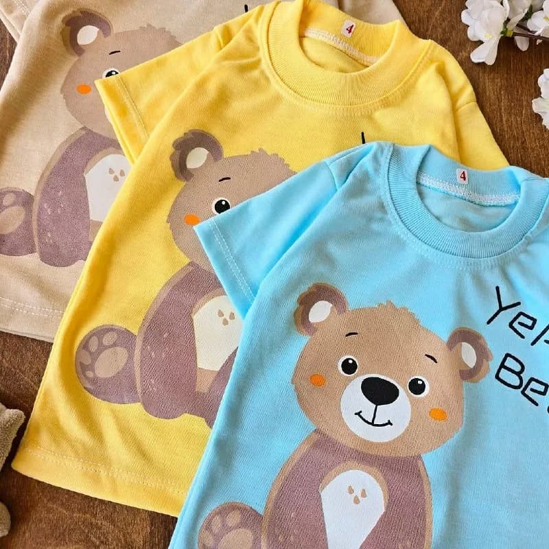 تیشرت شلوارک خرس yep bear سایز 4 تا 6 کد ۴۷۳۷ — تصویر ۲