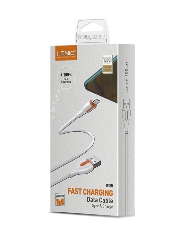 کابل ایفون LDNIO مدل LS571- کابل شارژ Lightning، Micro USB و Type-C