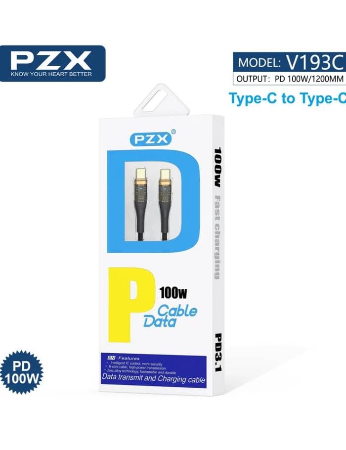 کابل Type-C به Type-C مدل PZX V193C – کابل شارژ سریع