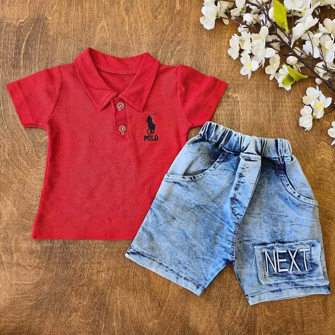 تیشرت شلوارک لی جودون polo سایز ۳۵،۴۰ کد ۴۶۸۲ — تصویر ۴