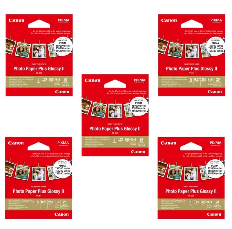 کاغذ فتوگلاسه کانن کد 201 سایز 9×9 بسته 100 عددی — تصویر ۲