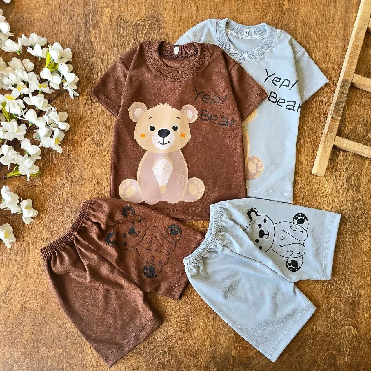 تیشرت شلوارک خرس Yep Bear سایز ۴ تا ۶ کد ۴۶۶۱ — تصویر ۲