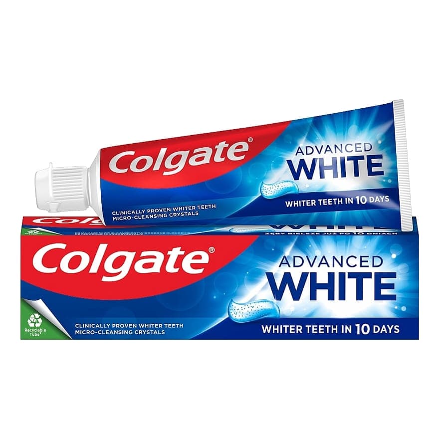 خمیر دندان سفید کننده کلگیت Advanced White اصل انگلیسی نویس — تصویر ۲