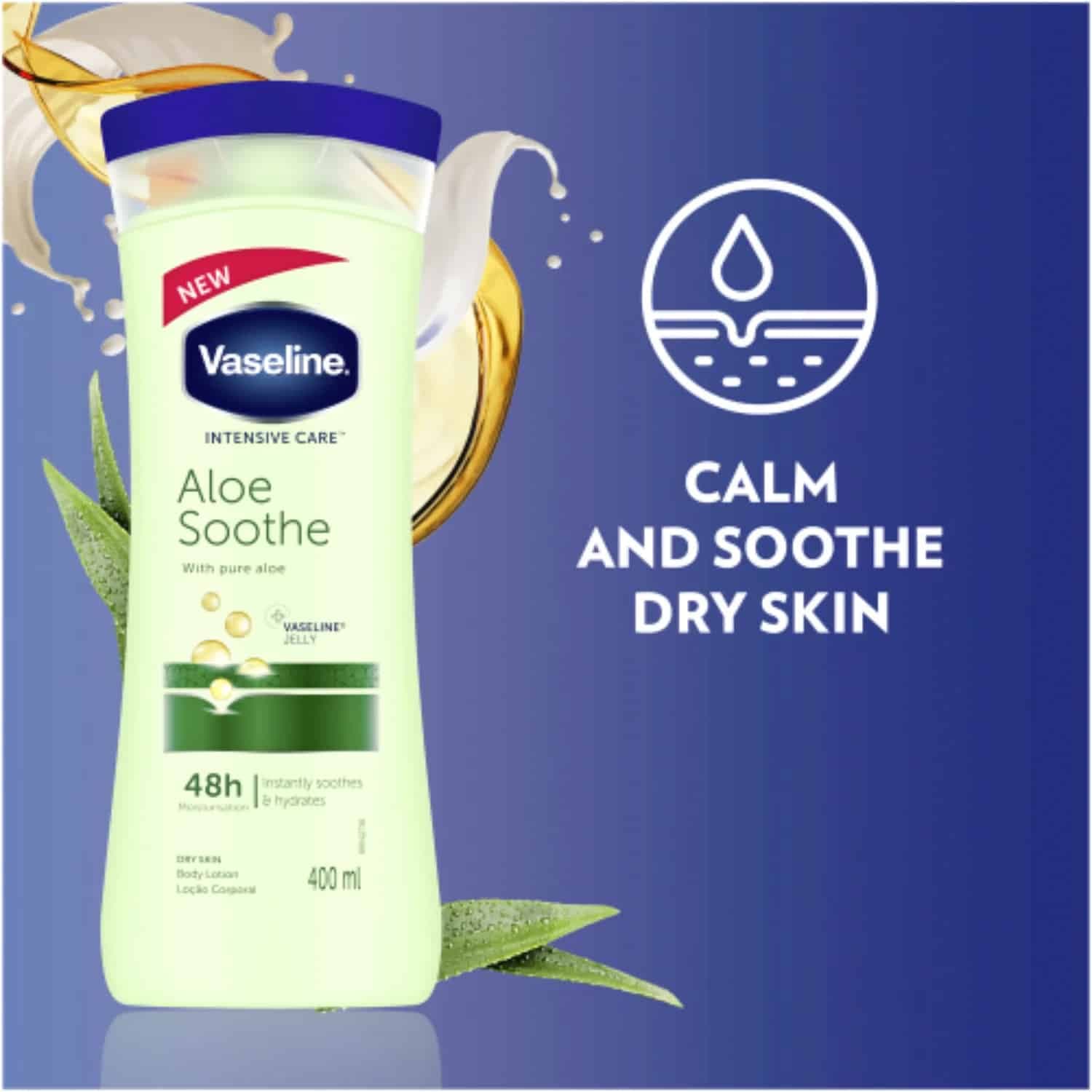 لوسیون بدن Aloe Soothe وازلین — تصویر ۴