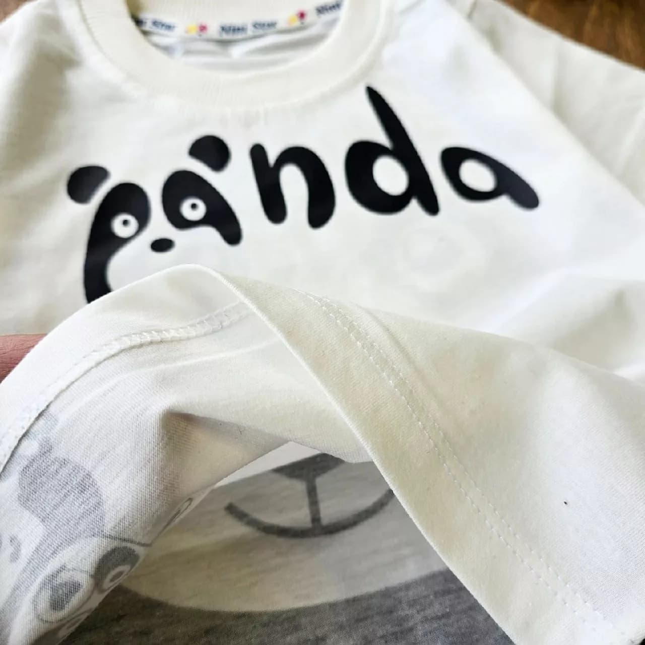 تیشرت شلوارک طرح پاندا panda کد 4595 — تصویر ۲