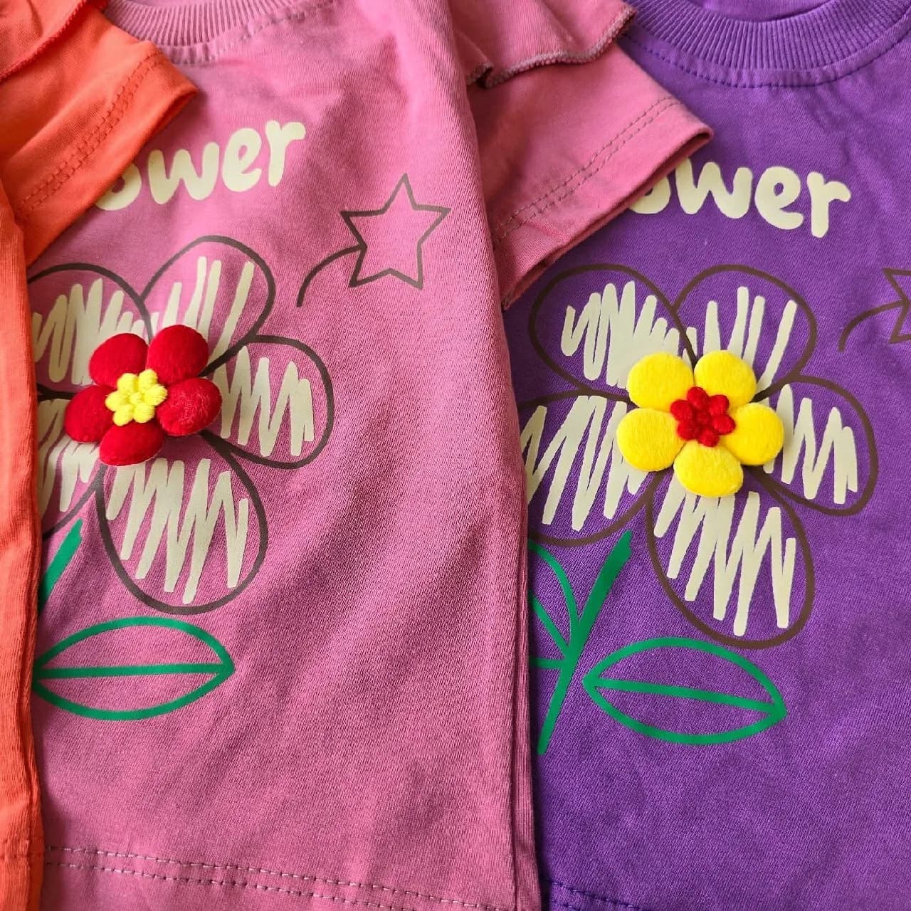 تیشرت شلوارک گل برجسته flower ns کد 4561 — تصویر ۳