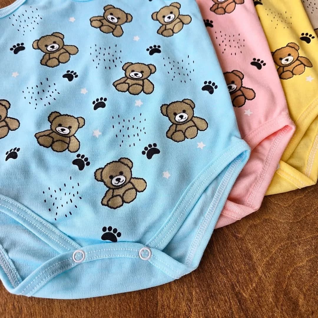 بادی رکابی خرس عروسکی سایز 4 تا 6 کد 4450 — تصویر ۲