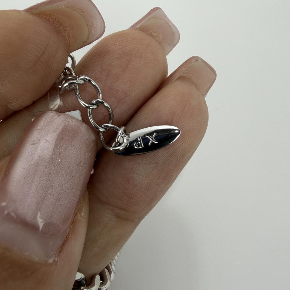 دستبند ژوپینگ دخترانه آبکاری نقره ای کد 84 — تصویر ۳