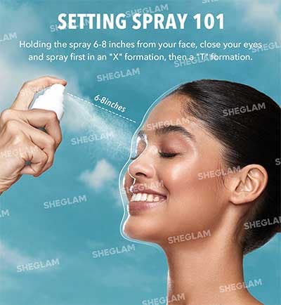 اسپری فیکس آرایش شیگلم SHEGLAM PRESS REFRESH SETTING SPRAY حجم55ml اصل — تصویر ۲