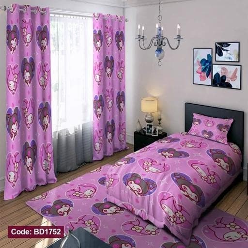 ست کامل ژورنالی روتختی چاپی دخترانه کرومی کد bd1752 (پس کرایه)