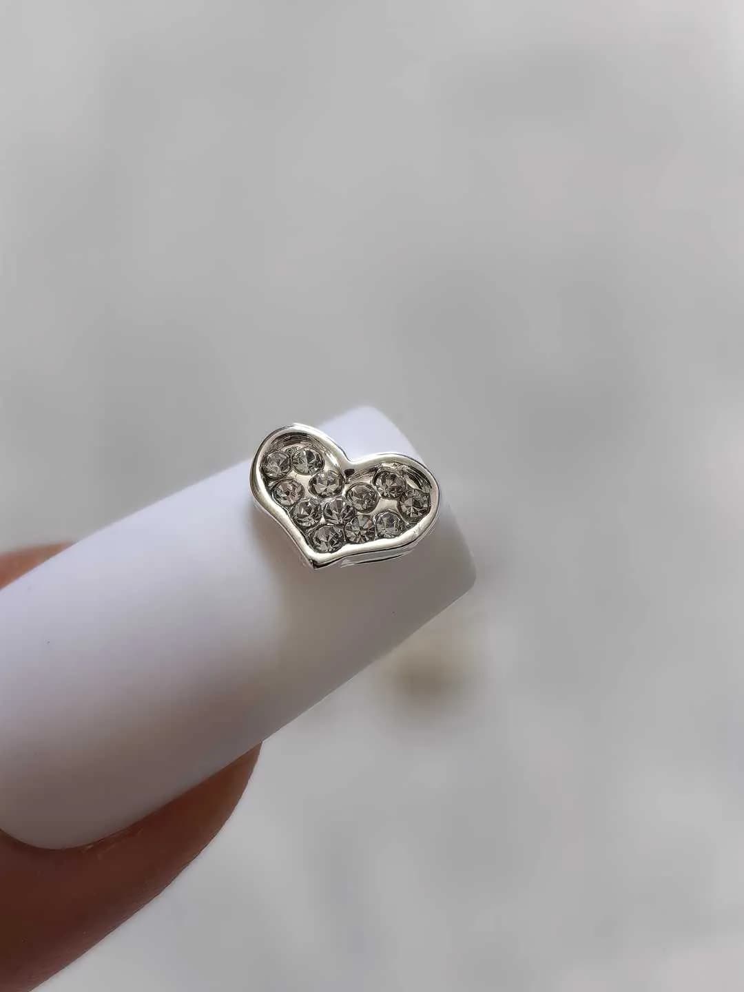 استیکر برجسته ناخن راسا طرح قلب نقره ای طلایی — تصویر ۷