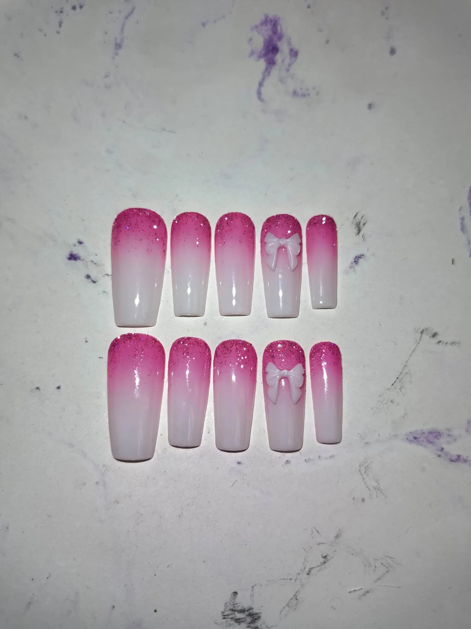 ناخن مصنوعی بلند مدل بیبی بومر رنگ صورتی شاین دیسکو راسا – RSN0263 — تصویر ۴