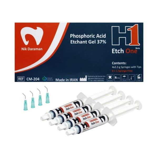 ژل اسید اچ 4 سرنگ نیک درمان | Phosphoric Acid Etchant Gel 37%