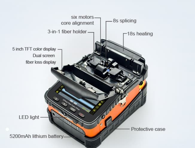 دستگاه فیوژن فیبر نوری Signal Fire AI-5Pro | فیوژن اسپلایسر ۶ موتوره Core Alignment — تصویر ۳