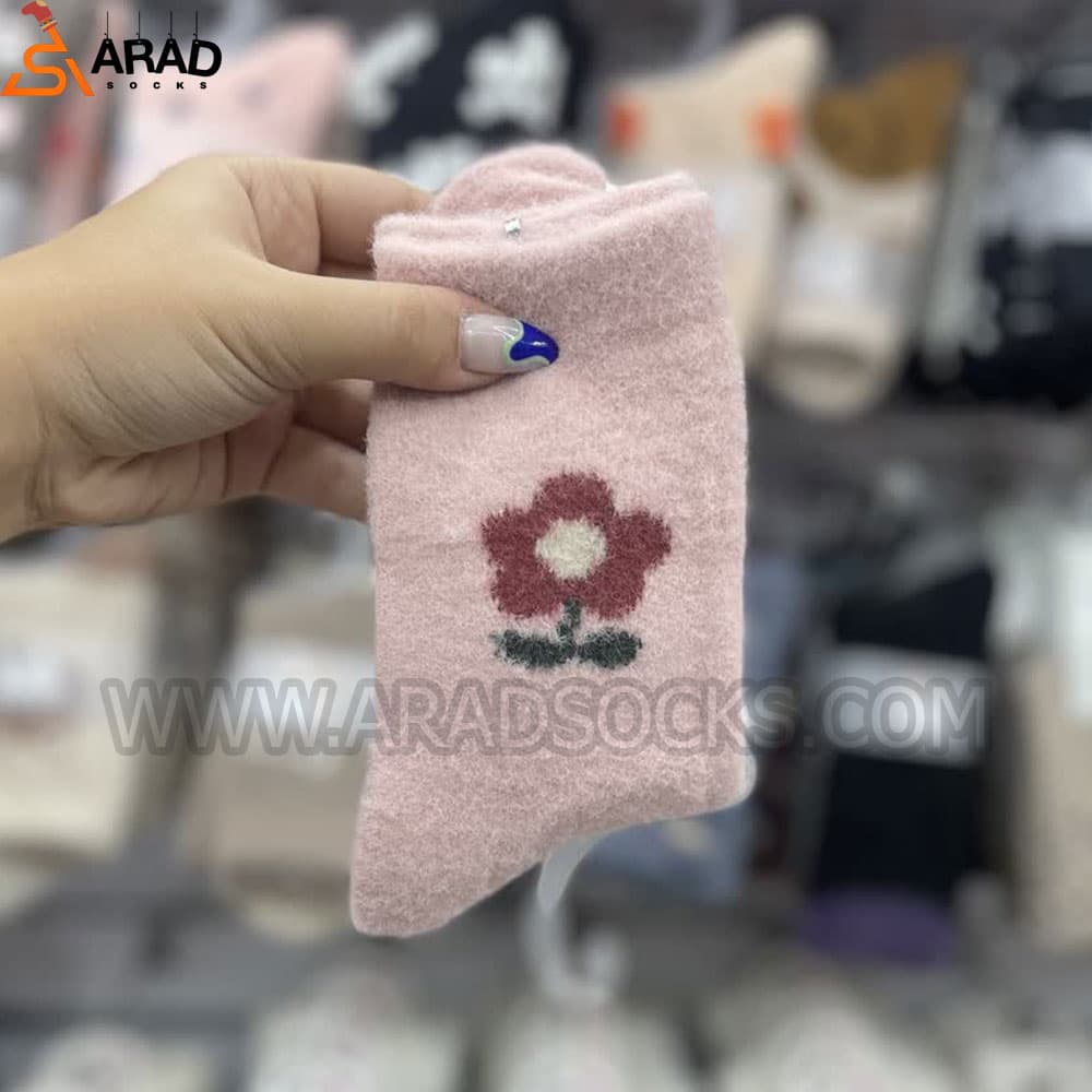 جوراب زمستانه موهر صورتی