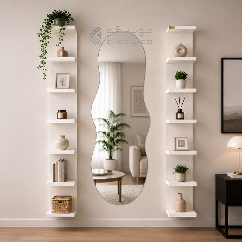 شلف دیواری چوبیکو مدل shelf500 مجموعه 2 عددی مبلمان فرنا مدل 1122314 — تصویر ۲