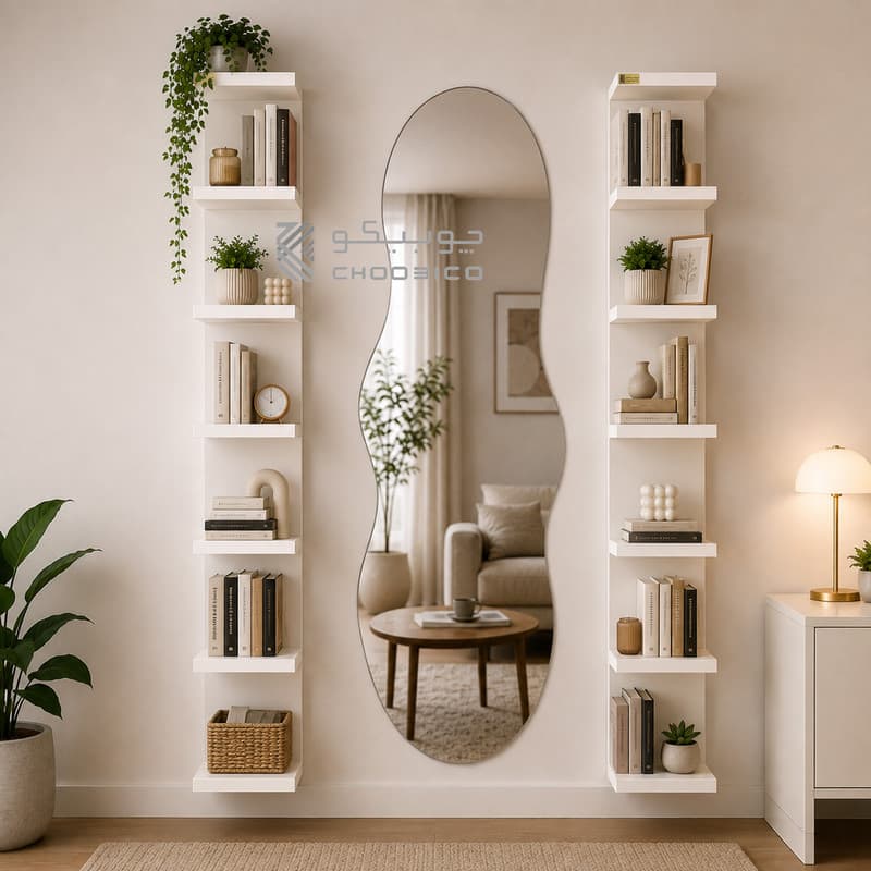 شلف دیواری چوبیکو مدل shelf500 مجموعه 2 عددی مبلمان فرنا مدل 1122314 — تصویر ۳
