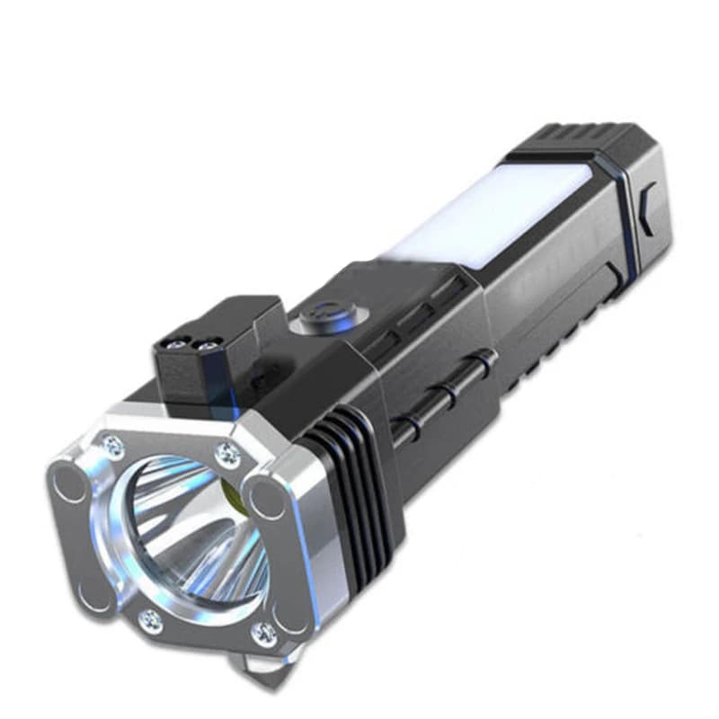 چراغ قوه شارژی دستی دارای دو نور ال ای دی دارای تیغه مدل LED 3W TORCH