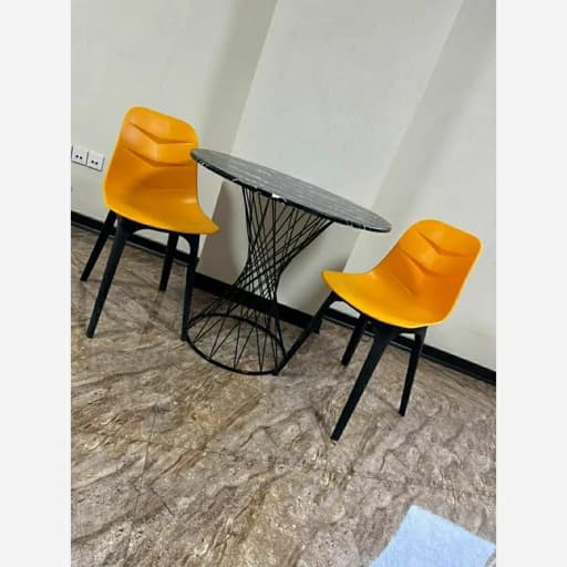 میز و صندلی نهارخوری ناهارخوری صندلی فایبرگلاس پلیمری2نفره مبلمان فرنا مدل 1113517
