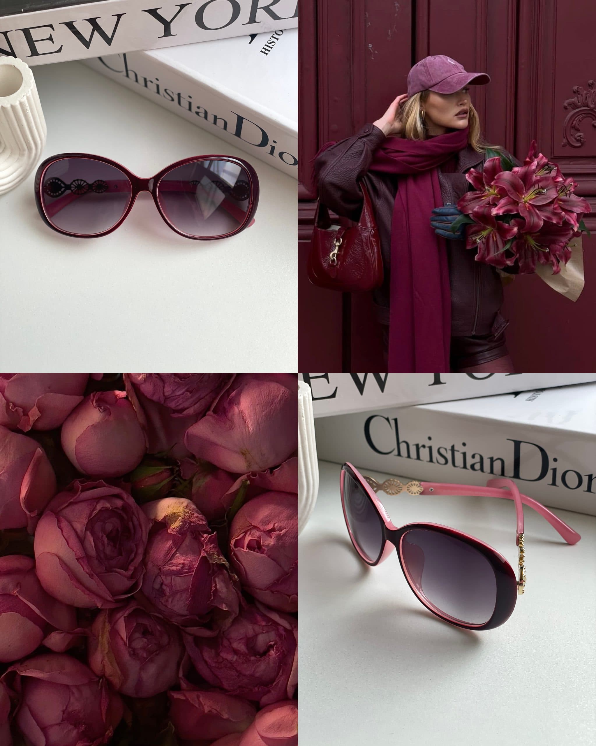 عينك آفتابي برند gucci زنانه دخترانه چري يووي ٤٠٠