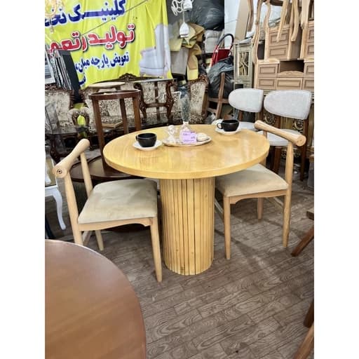 صبحانه خوری دونفره اقتصادی مدل تاک چوب راش مبلمان فرنا مدل 1113508