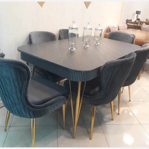 میز ناهارخوری مبل میزناهارخوری شیاری 6نفره مبلمان فرنا مدل 1113468