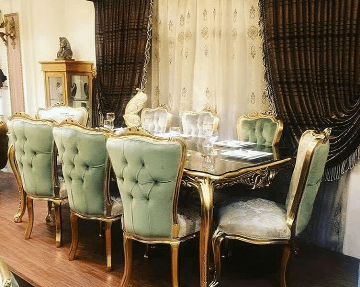 نهارخوری کلاسیک ست مبل مدل زمرد 6 نفره با تخفیف ویژه مبلمان فرنا مدل 1113455 — تصویر ۲