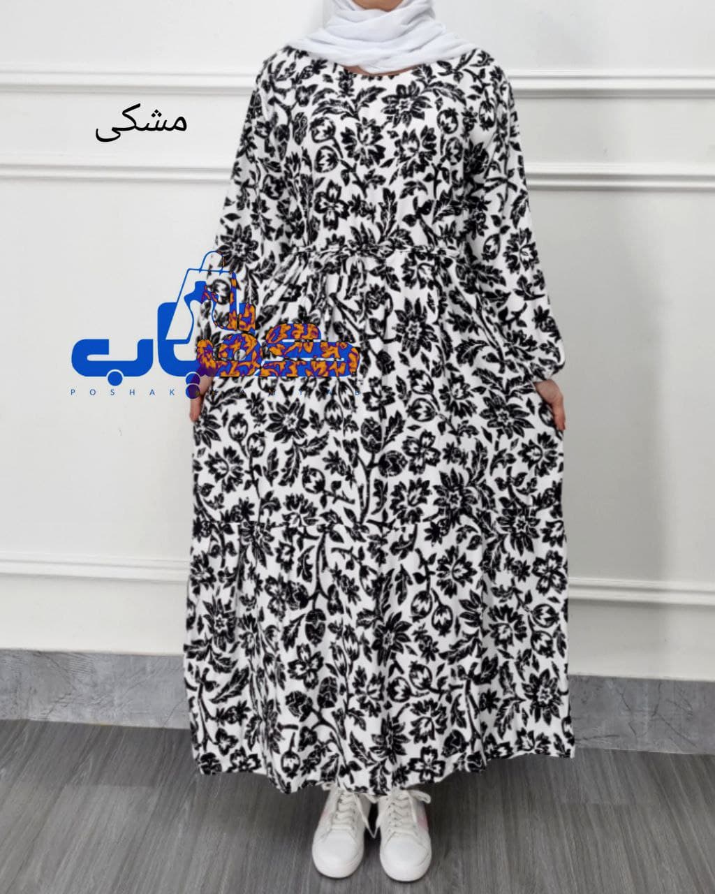 پیراهن ساحلی نخی گلدارطرح کیمیا/کد559 — تصویر ۸