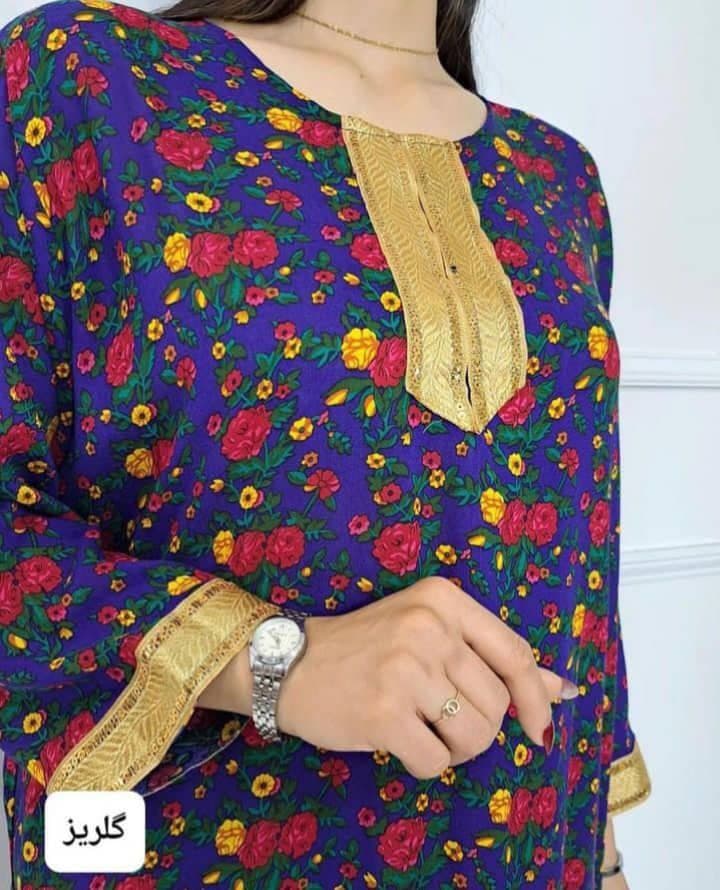 پیراهن ساحلی نخی طلاکوب/کد6846 (تخفیف ویژه) — تصویر ۳