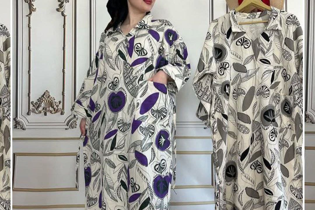 پیراهن ساحلی کفتان طرحدار/کد533