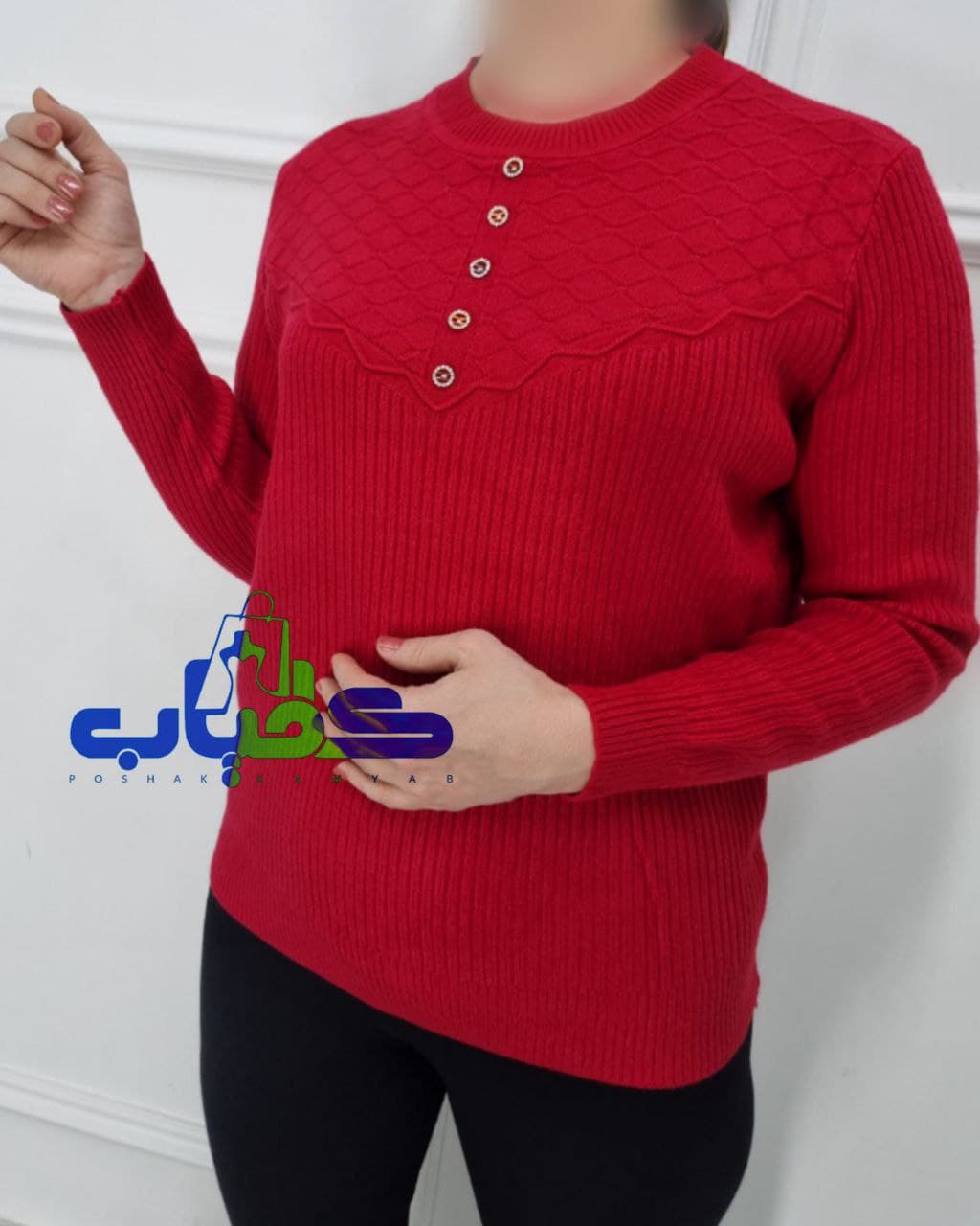 بلوز بافت زنانه وارداتی گرم بالا ترک/530 — تصویر ۵