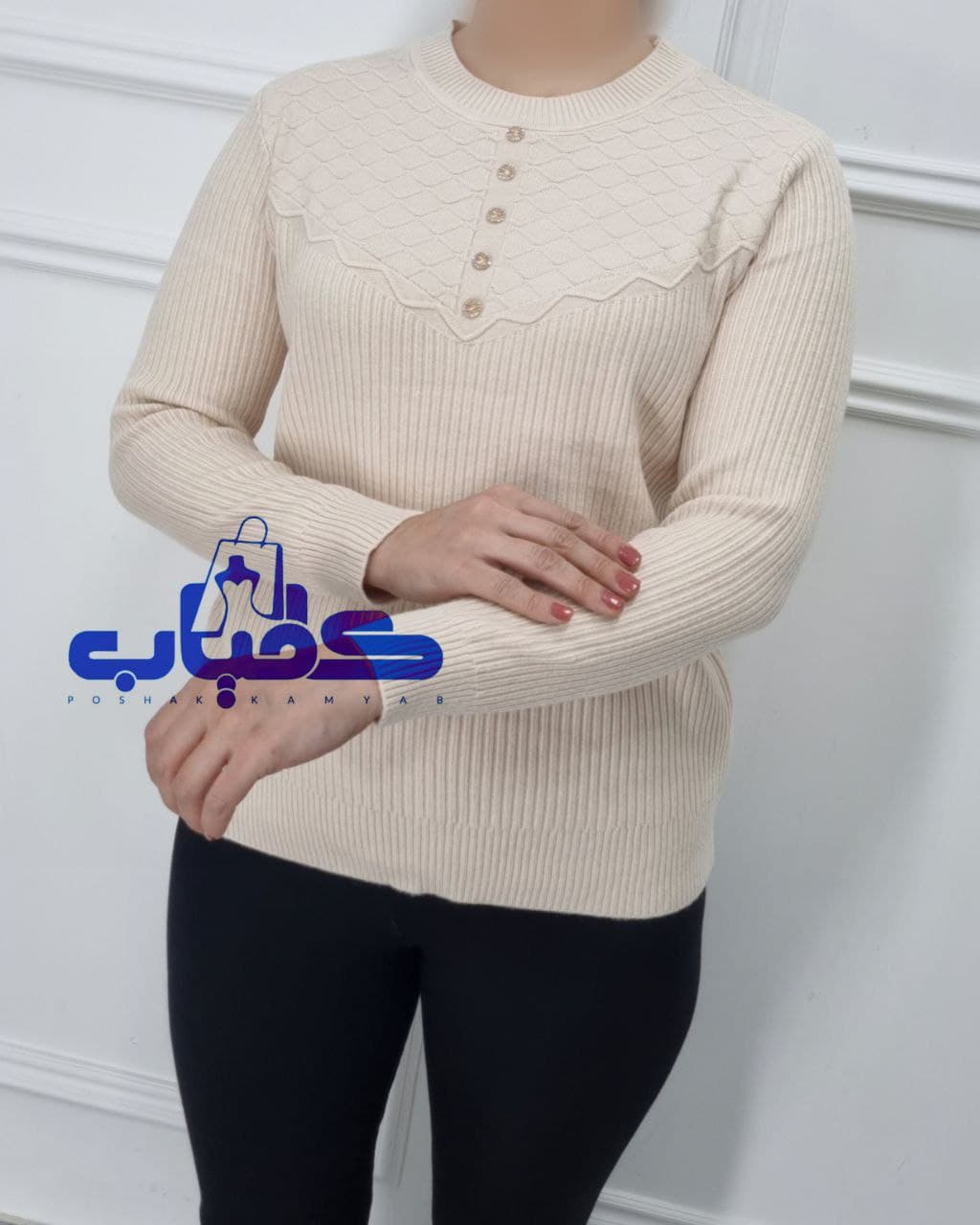 بلوز بافت زنانه وارداتی گرم بالا ترک/530 — تصویر ۶