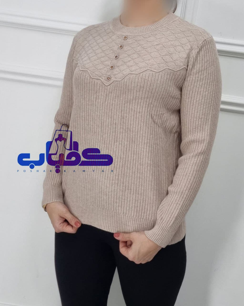 بلوز بافت زنانه وارداتی گرم بالا ترک/530 — تصویر ۲