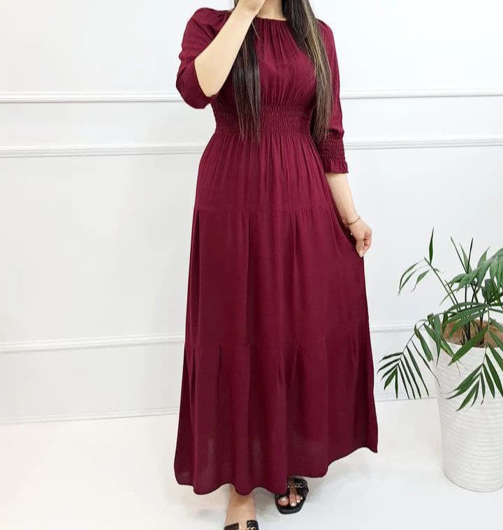 پیراهن ساحلی نخی طرح فرح/کد503 — تصویر ۲