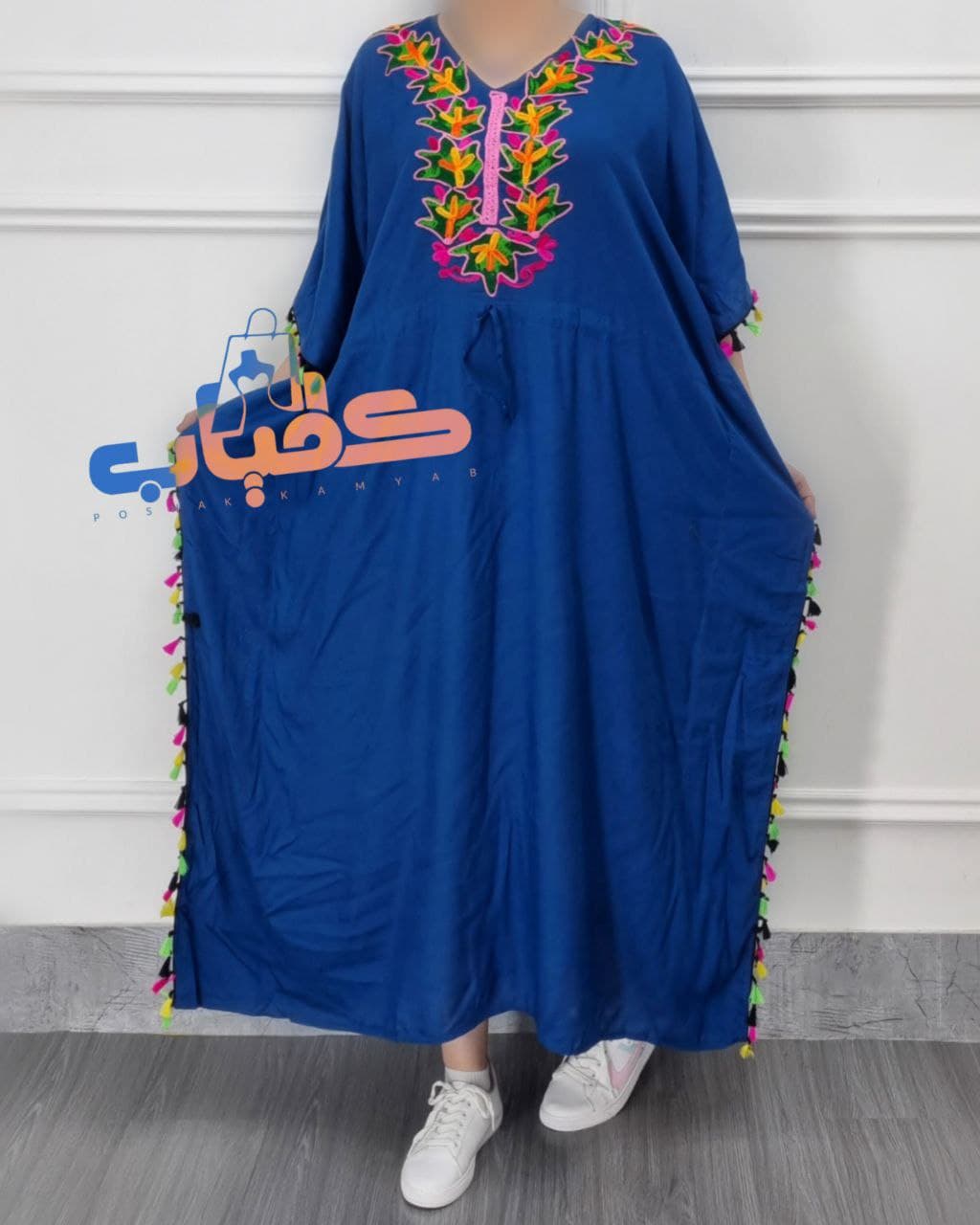 پانچ ساحلی نخی خامه دوزی قواره بزرگ وارداتی/کد515 — تصویر ۷
