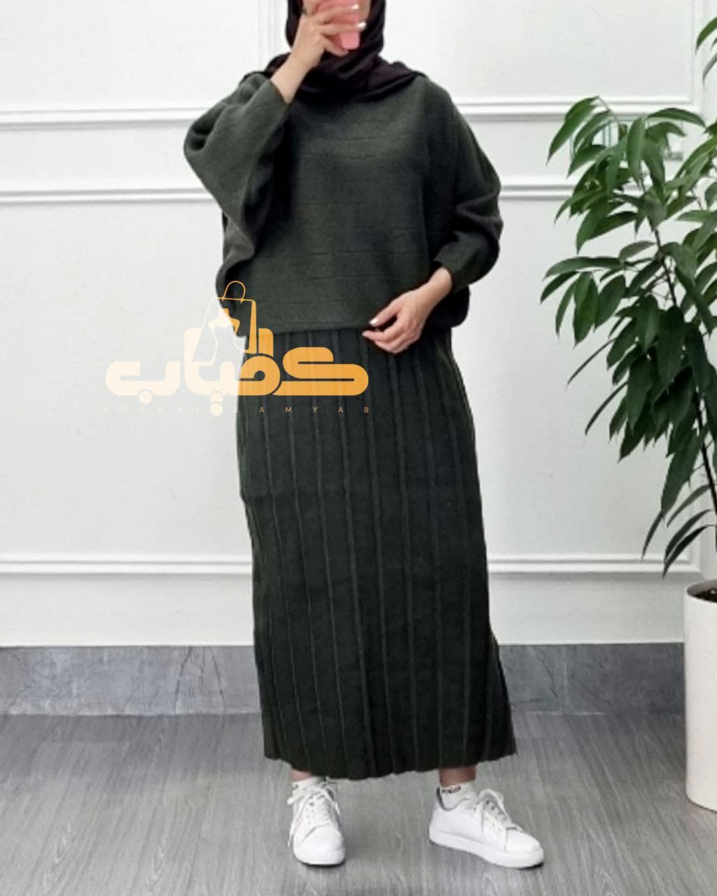 ست بلوز دامن بافت زنانه طرح کیمینو/کد501 — تصویر ۲