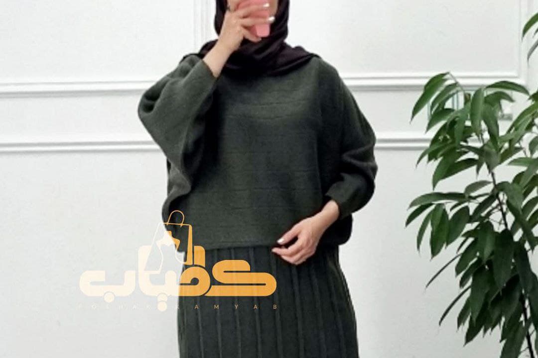 ست بلوز دامن بافت زنانه طرح کیمینو/کد501