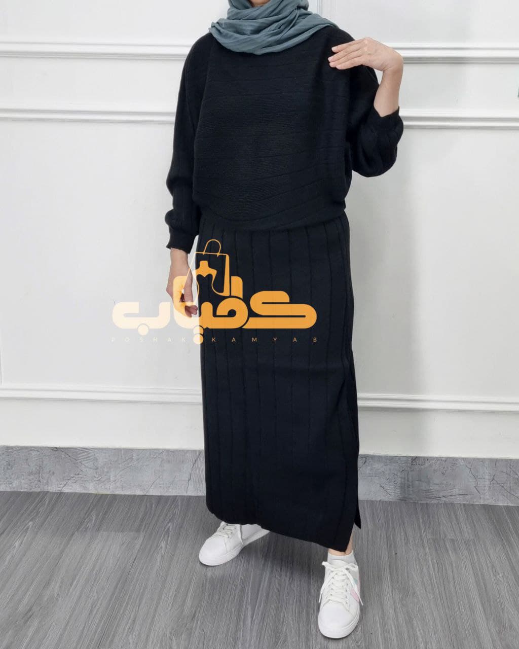 ست بلوز دامن بافت زنانه طرح کیمینو/کد501 — تصویر ۶