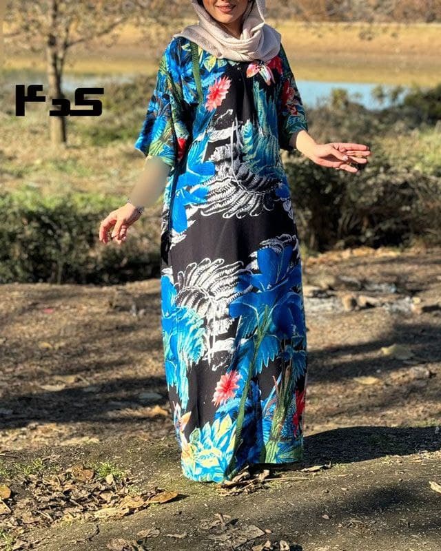 پیراهن ساحلی نخی خارجی قواره دار/کد468 — تصویر ۳