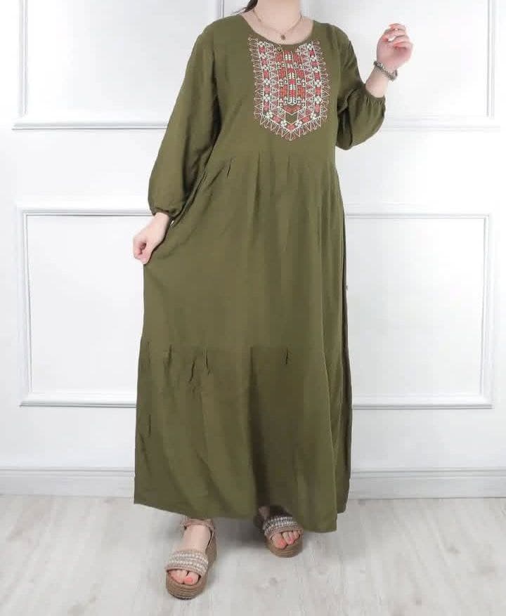 پیراهن ساحلی نخی زنانه طرح آیدا چاپی/کد454 — تصویر ۸