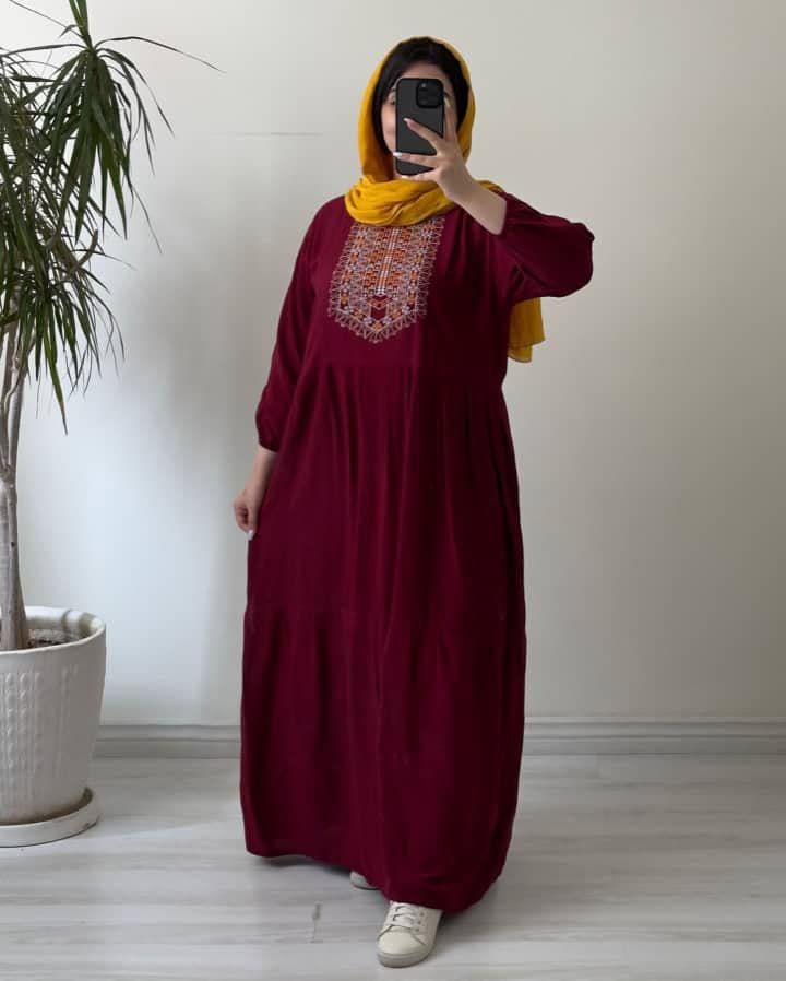 پیراهن ساحلی نخی زنانه طرح آیدا چاپی/کد454 — تصویر ۲