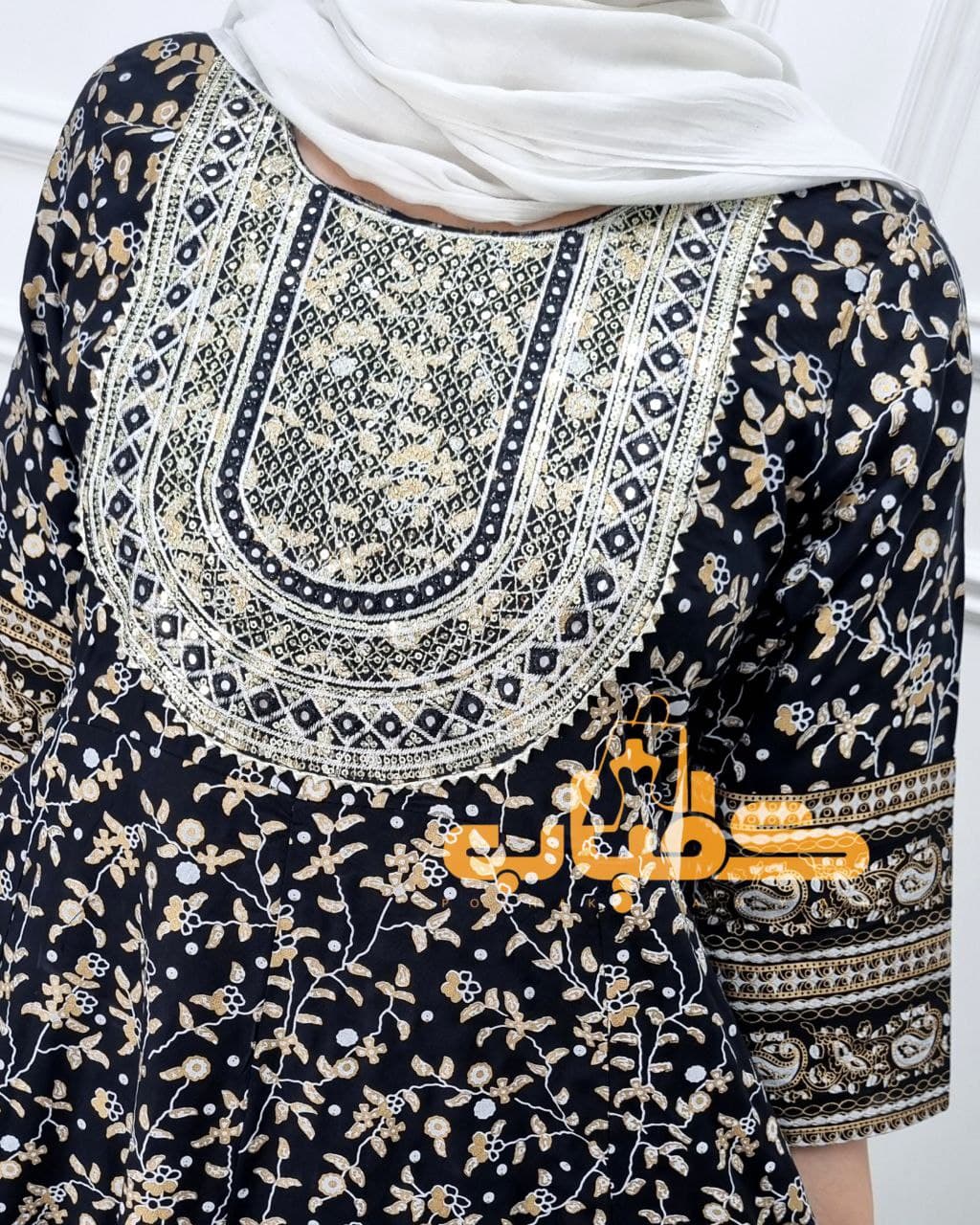 پیراهن ساحلی کورتای سوزندوزی هندی/کد418 (تخفیف ویژه یلدا) — تصویر ۴