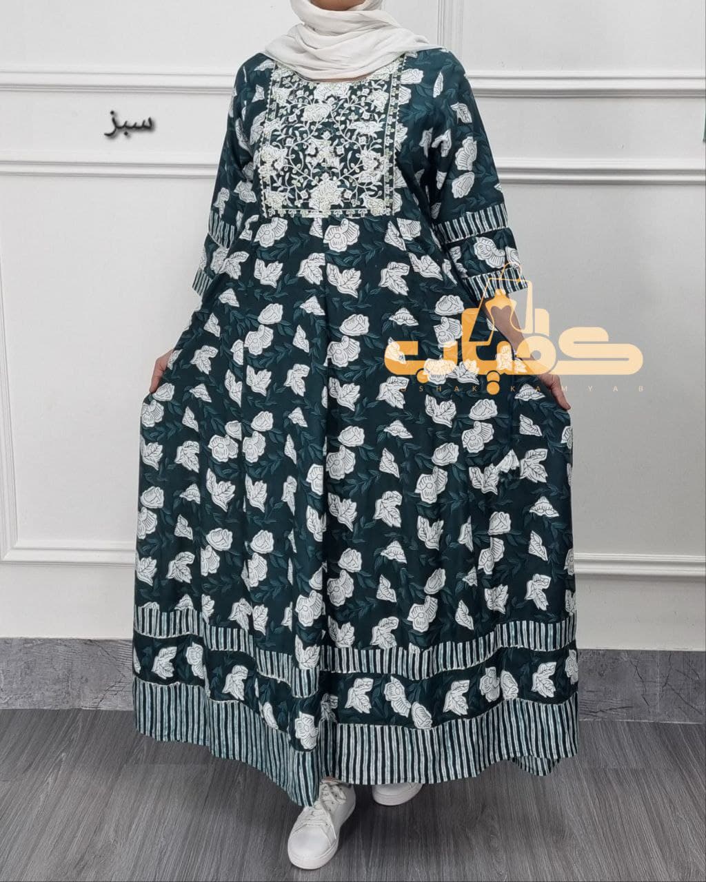 پیراهن ساحلی کورتای سوزندوزی هندی/کد418 (تخفیف ویژه یلدا) — تصویر ۵